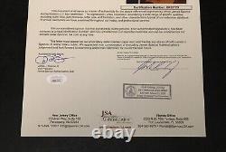 The Beatles John Lennon & Ringo Starr Signed & Inscribed Page Jsa Coa Loa Rare