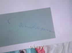 The Beatles John Lennon Signed Autograph Book Page COA