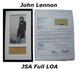 The Beatles John Lennon Signed Autographed Cut Signature Framed Display with LOA