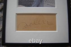 The Beatles John Lennon Signed Autographed Cut Signature Framed Display with LOA