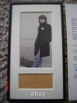 The Beatles John Lennon Signed Autographed Cut Signature Framed Display with LOA