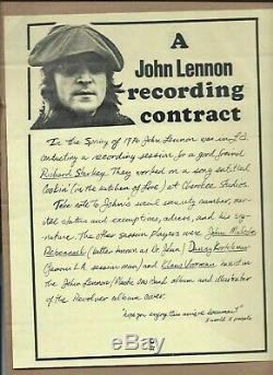 The Beatles John Lennon Signed (Carbon) American Federation Musicians Contract