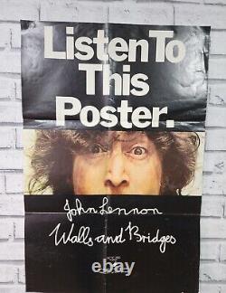 The Beatles John Lennon Vintage Poster Listen To This- Walls & Bridges-store