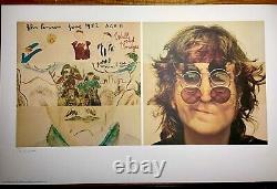 The Beatles John Lennon Walls and Art Bridges Art Hand Signed YOKO ONO LENONO
