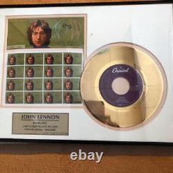The Beatles John Lennon gold disc with Guarantee