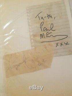 The Beatles Paul McCartney & John Lennon Autographs from Scrapbook