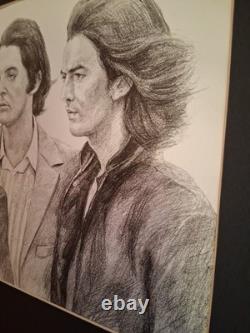 The Beatles Paul McCartney John Lennon Ringo George Pencil Drawing 9 x 12 Art