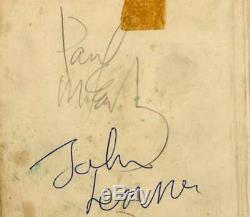 The Beatles Paul McCartney John Lennon Signed 4x5 Album Page Beckett BAS