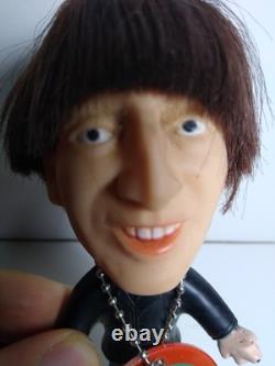 The Beatles Remco Doll John Lennon Doll Original Nems 1964 Hard Body + Keychain