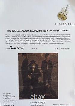 The Beatles Signed Photograph 1962-63 Autographs Frank Caiazzo Tracks COA RARE