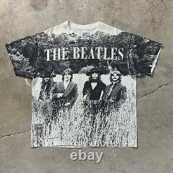 The Beatles Vintage 90s AOP All Over Print Band T-shirt John Lennon