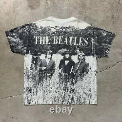 The Beatles Vintage 90s AOP All Over Print Band T-shirt John Lennon