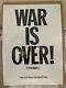 The Beatles WAR IS OVER Poster Love And Peace From John Lennon