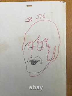 The Beatles-Yellow Submarine-Original Production Drawing-John Lennon-1968