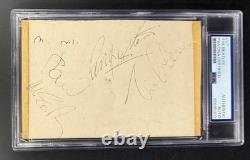 The Beatles x3 Signed Autograph PSA/DNA Cut Paul McCartney John Lennon Ringo