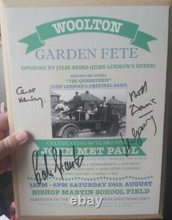 The Quarrymen The Beatles John Lennon Programme Genuine Signed Autograph Rare