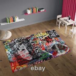 The beatles rug, john lennon rug, beatles rug, popular rug, famous art rug