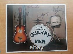 The beatles signed the quarrymen Paul mccartney John lennon Colin hanton photo