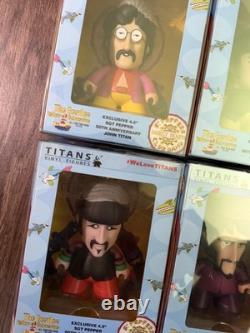 Titans Vinyl Figures The Beatles COMPLETE Set Of 5 Yellow Submarine With Drum