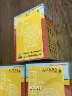 Titans Vinyl Figures The Beatles COMPLETE Set Of 5 Yellow Submarine With Drum