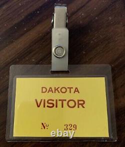 Unique Dakota Visitors Pass John Lennon Paul Goresh Collection Beatles New York