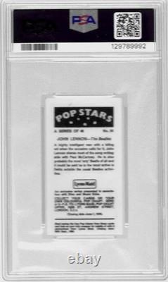 VERY RARE 1969 LYONS MAID POP STARS BEATLES John LENNON PSA 7 NM BLAZER