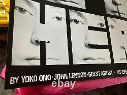 VINTAGE 1971 THIS IS NOT HERE Art Exhibit Poster YOKO ONO JOHN LENNON Beatles