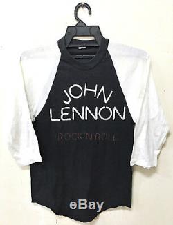 VINTAGE 70s 1975 JOHN LENNON ROCK & ROLL TOUR CONCERT PROMO T-SHIRT THE BEATLES