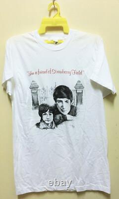 VINTAGE 80s 1984 JOHN LENNON THE BEATLES STRAWBERRY FIELD T-SHIRT ROCK
