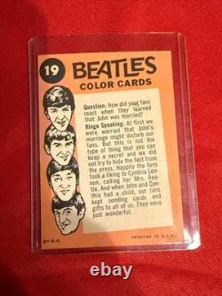 VINTAGE original 1964 Topps Beatles Color Trading Card #19 John Lennon ESTATE
