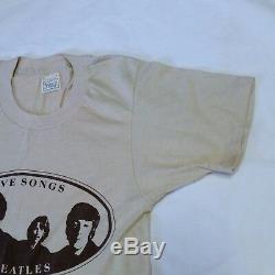 VTG 70s The Beatles Love Songs T Shirt Tour Concert 50/50 Tee John Lennon Small
