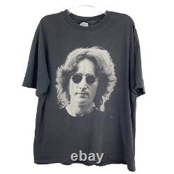 VTG 90's 1994 Beatles John Lennon Single Stitch Cotton Black T-Shirt Men's Sz XL