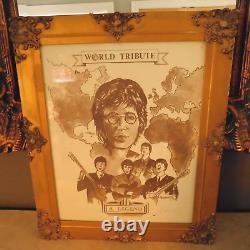 VTG. SIGNED BEATLES JOHN LENNON WORLD TRIBUTE LIMITED EDITION PRINT by PARKHURST