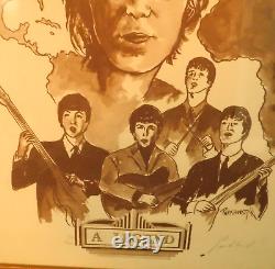 VTG. SIGNED BEATLES JOHN LENNON WORLD TRIBUTE LIMITED EDITION PRINT by PARKHURST