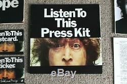 Very Rare Beatles/John Lennon 1974 Listen to This Press Kit