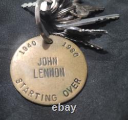 Very Rare Vintage? John Lennon Beatles 1940 1980 Starting Over Brass Keychain