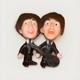 Vintage 1964 BEATLES REMCO Paul and John Hard BODY Dolls Lennon No Guitar
