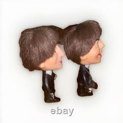 Vintage 1964 BEATLES REMCO Paul and John Hard BODY Dolls Lennon No Guitar