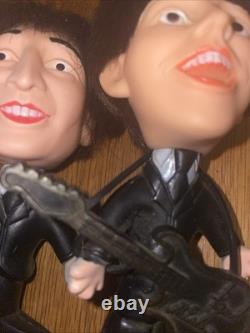 Vintage 1964 BEATLES REMCO Paul and John Hard BODY Dolls Lennon No Guitar