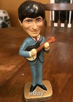 Vintage 1964 Beatles Car Mascots Bobbled Head John Lennon Doll