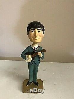 Vintage 1964 Beatles Car Mascots John Lennon 8 Tall Bobbled Head Doll