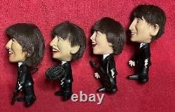 Vintage 1964 Beatles Nems Seltaeb Doll Set W Guitar John Lennon Paul George Ring