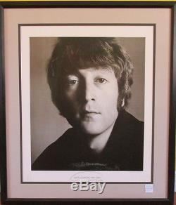 Vintage 1967 John Lennon Richard Avedon Signed Poster Beatles 1967 with frame