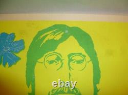 Vintage 1967 The Beatles John Lennon Black Light Poster Steve Sachs