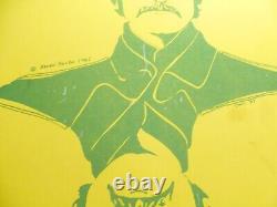 Vintage 1967 The Beatles John Lennon Black Light Poster Steve Sachs