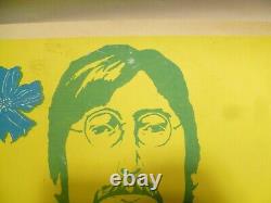 Vintage 1967 The Beatles John Lennon Black Light Poster Steve Sachs