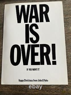 Vintage 1970 John Lennon Yoko Ono War Is Over Original Postcard