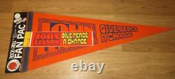 Vintage 1970's Beatles John Lennon Pennant Give Peace a chance Fan Pack ++ RARE