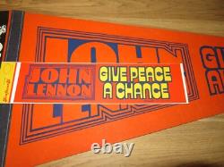 Vintage 1970's Beatles John Lennon Pennant Give Peace a chance Fan Pack ++ RARE