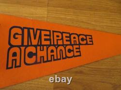 Vintage 1970's Beatles John Lennon Pennant Give Peace a chance Fan Pack ++ RARE
